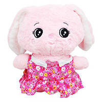 Мягкая игрушка заяц розовый в розовом платье от IMDI