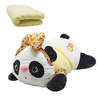 Мягкая игрушка с пледом "Панда" (желтая) от IMDI