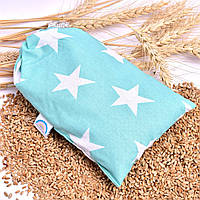 Подушка с пшеницей 15x23 см, TM IDEIA эко-продукт для согревания и релаксации звезда белая на ментоле