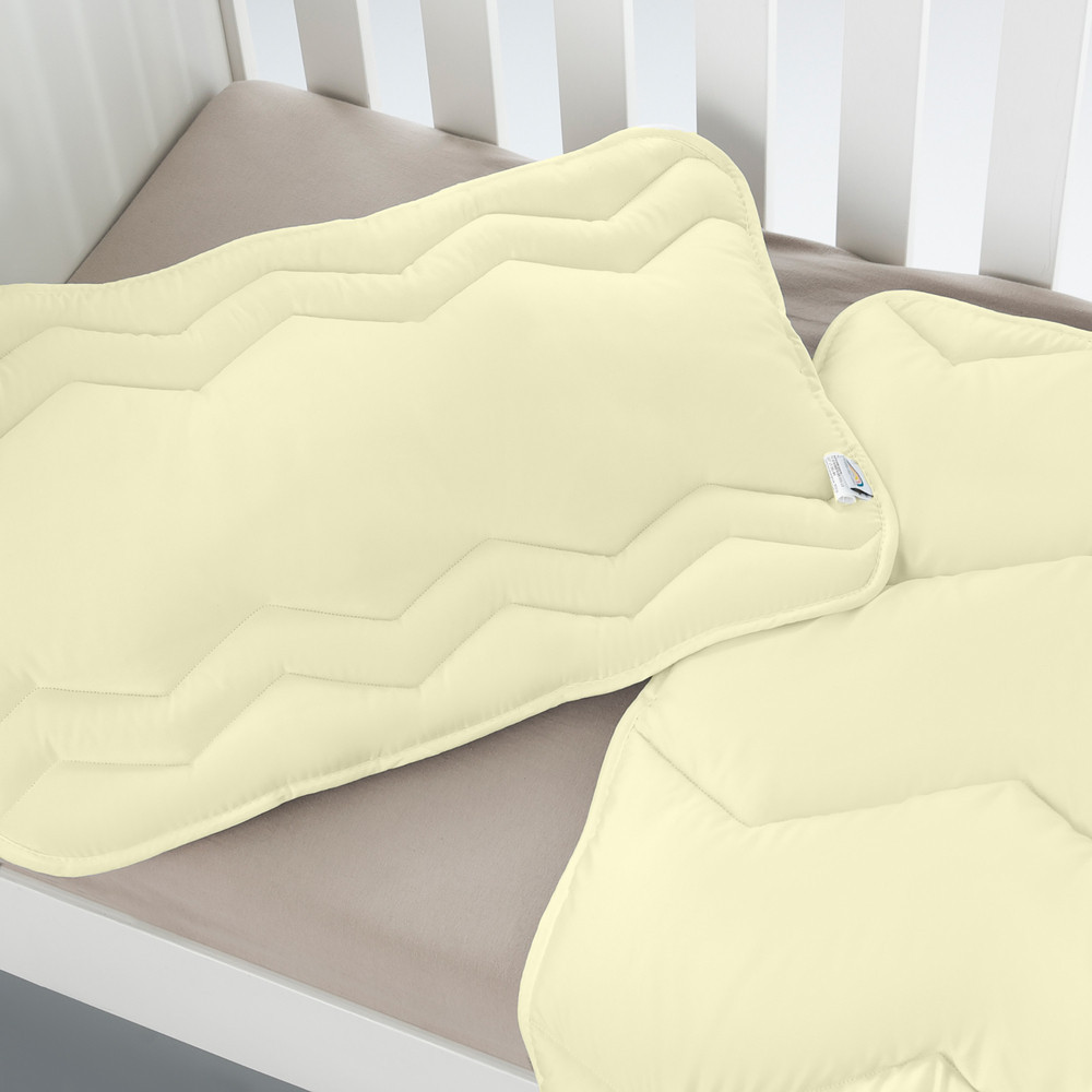 Набір дитячий у ліжечко Comfort ТM PAPAELLA ковдра 100х135 см і подушка 40х60 см зигзаг/молоко - фото 8 - id-p2072458731