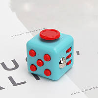 Кубик антистрес Fidget Cube 14133 3.5х3.5х4 см блакитний з червоним