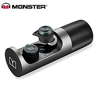 Наушники беспроводные вакуумные Monster crarity 101 AIRLINKS спортивные с кейсом на 360°, black