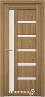 Міжкімнатні двері Термінус/ Terminus 108 Карамель зі склом NanoFlex