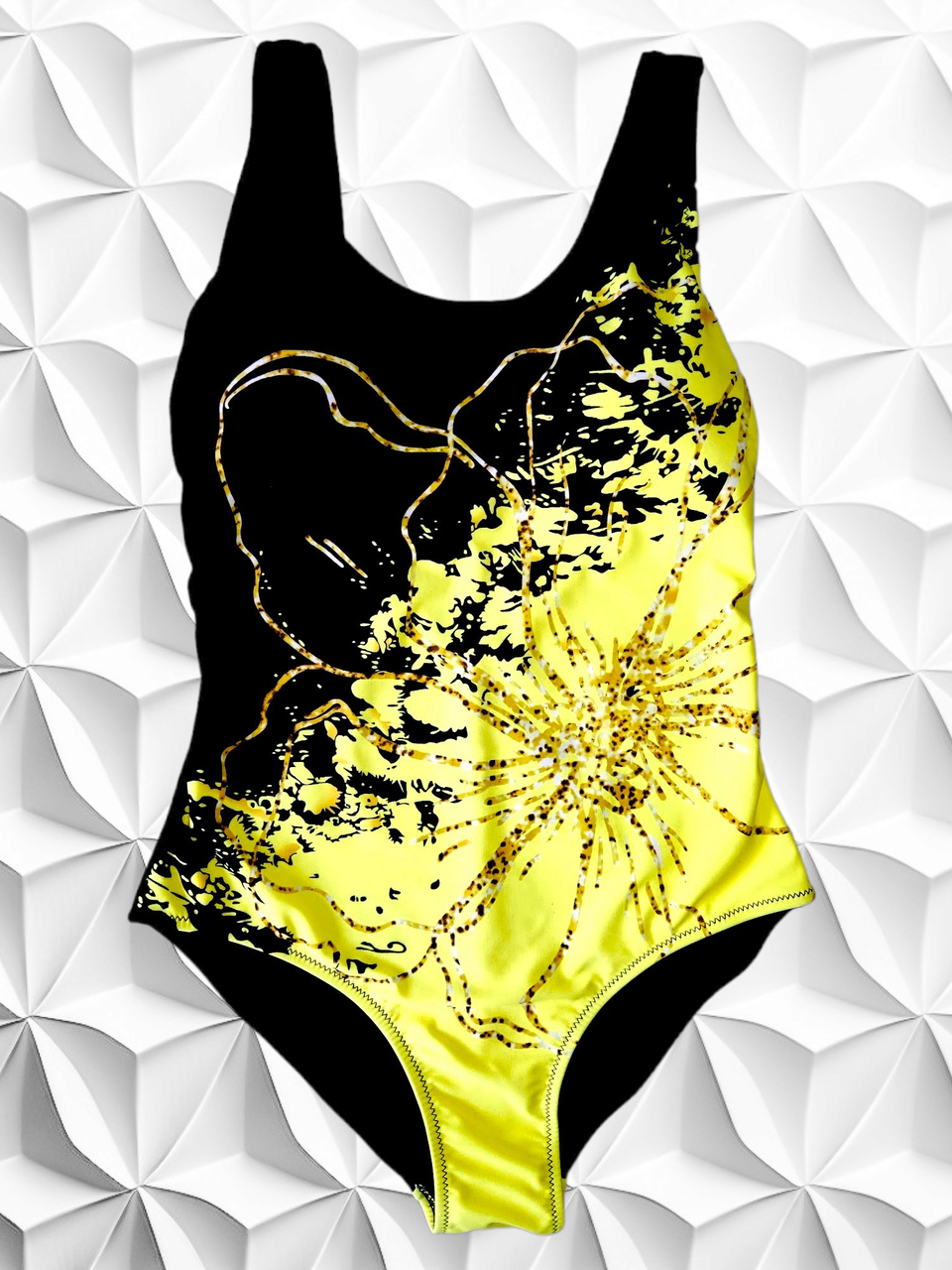 Купальник слитный    Fuba 7802 Марина желтый(В НАЛИЧИИ ТОЛЬКО 48 УКР р-ры)