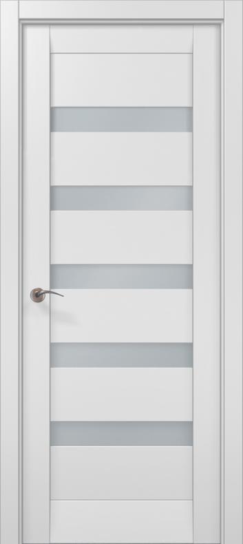 Двері міжкімнатні Папа Карло Millenium ML-02 Білий матовий (зі склом сатин)