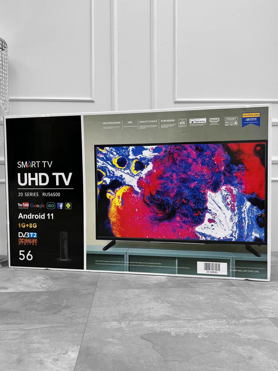 Телевизор 56 дюйма Samsung UA56S00 Smart TV Android 13 4k (3840x2160) с Wi-Fi и тюнером T2 - фото 2 - id-p2071869780