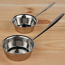 Кокотниця 125 мл з нержавіючої сталі з гладкою ручкою (діаметром 9 см)