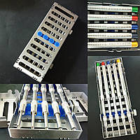 Набір прямих остеотомів для синус-ліфтингу +касета для стерилізації