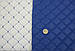 Стьобаний шкірозамінник Maldive "Ромб синій" з синьою ниткою, на поролоні та флізеліні, товщ. 8мм, шир. 1,35м, фото 2