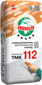 ТМК 112 3,5мм Суміш штукатурна декоративна сіра"короїд" АНСЕРГЛОБ 25кг