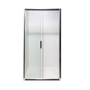 Душові двері Vivia Dori 190х100 см розсувні хромовані хромовані прозоре скло