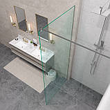 Перегородка в душ зі скла . Душові огорожі та шторки, фото 4