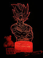 3d лампа Сон Гоку, подарок для фанатов аниме Жемчуг дракона, светильник или ночник,7 цветов, 4 режима, пульт