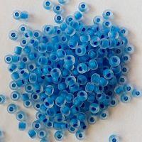 Бісер 10/0, колір №38336 (уп.50 грам) блакитний прозорий матовий, фарбований всередині, фото 1