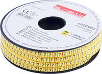 Маркер кабельный цифра "7" 1-2,5мм.кв. (1000шт/рул) [s2037052] желтый e.marker.stand.1.2.5.7 E.NEXT