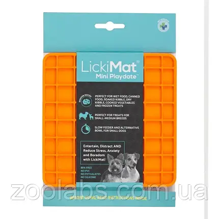 Килимок для повільного харчування для собак | Licki Mat Dog Mini Playdate, фото 1