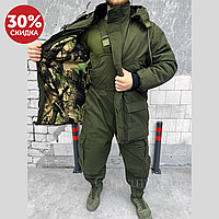 Тактический костюм зимний, Военный костюм хаки алова, Армейский зимний костюм на флисе