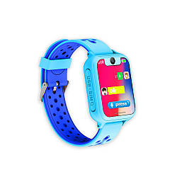 Дитячий смарт-годинник Q12 blue 1,54'' IPS-екран Кнопка SOS Android Сім-карта GPS-трекер