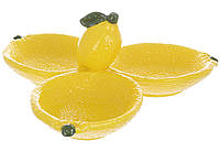 Менажница керамическая Lemon, 24*9см, цвет-жёлтый