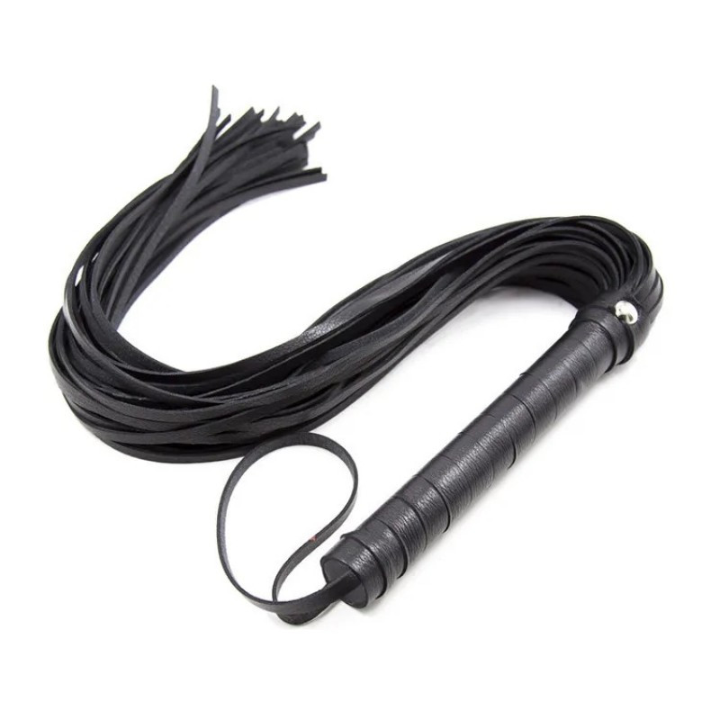 Leather Whip Black  Кітті