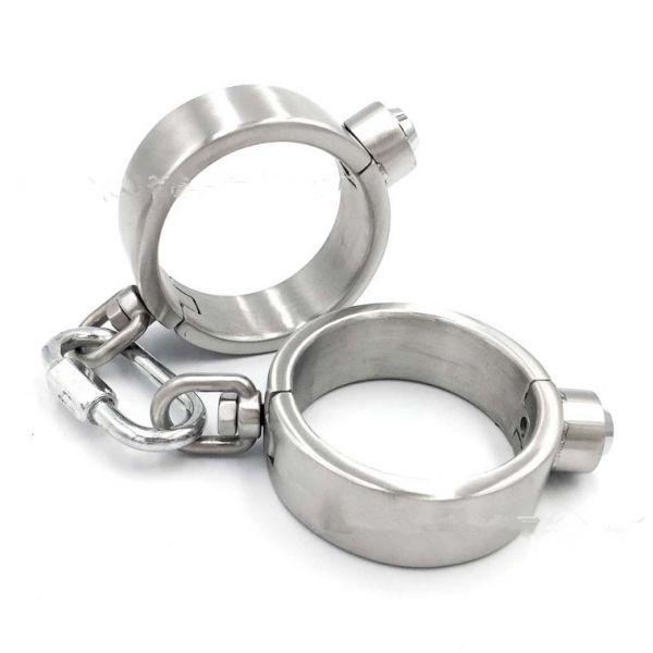 Female Stainless Steel Wrist Restraints Handcuffs  Кітті