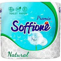 Туалетная бумага Soffione Natural 3 слоя 4шт