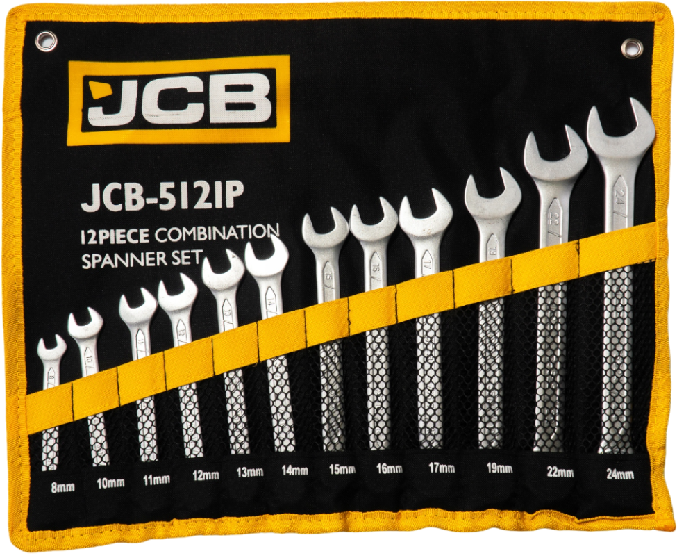 Набір ключів комбінованих JCB 5I2IP, 8-24 мм, 12 шт
