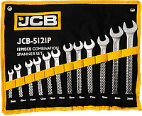 Набор ключей комбинированных JCB 5I2IP, 8-24 мм, 12 шт
