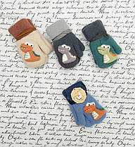 Дитячі трикотажні варежки на 1-2 років