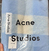 Acne Studio Mohair Checked Scarf White/grey/royal blue