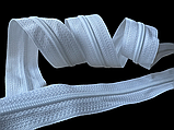 Рулонна блискавка спіральна Тип 3, колір білий, фото 3