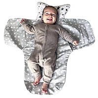 Кокон для сповивання 52*30 для новонароджених від 0-3 міс БЯЗЬ арт.8951 Лежень,Україна