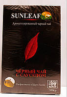 Чай чорний крупнолистовий із саусепом СанЛіф SunLeaf 100г