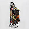 Сумка візок із металевими колесами, господарська сумка тачка на колесах для продуктів, кравчучка, фото 4