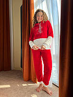 Красная пижама. Мягкий удобный домашний костюм. Одежда для дома.