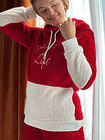 Червона піжама. Мʼякий зручний домашній костюм. Одяг для дому., фото 3