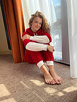 Червона піжама. Мʼякий зручний домашній костюм. Одяг для дому., фото 6