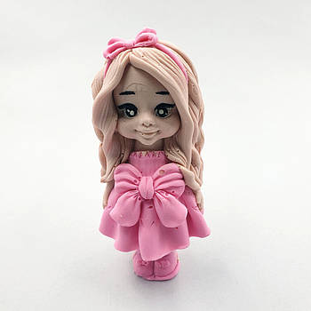 Шоколадна фігурка Дівчинка (лялька) у рожевому платті