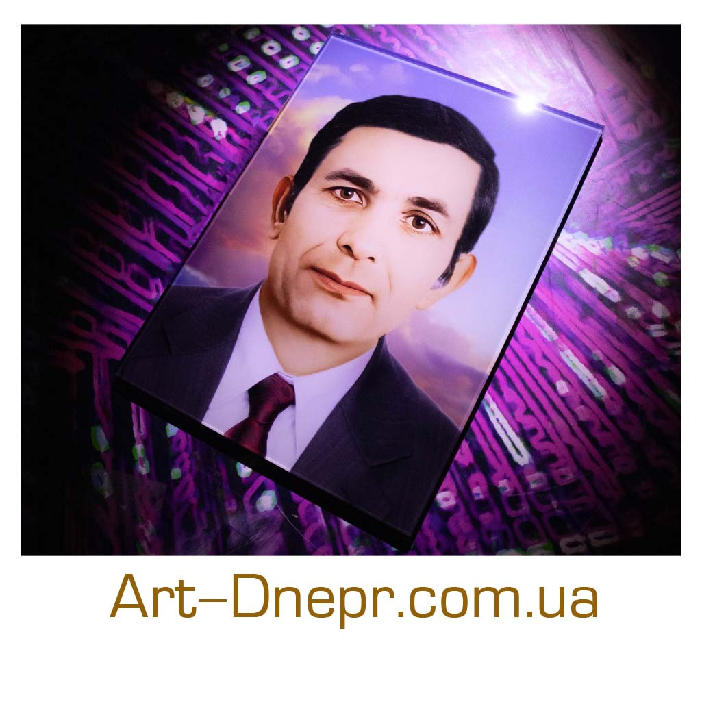 Скляна табличка фотографічної якості, прямокутник 300х500х12 мм, фото 1