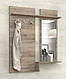 Настінна вішалка з дзеркалом для верхнього одягу в передпокій, коридор 90 см Брайт 900, фото 9