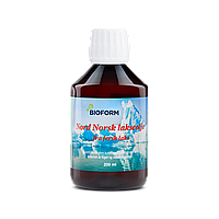 Олія північнонорвезького лосося (200 мл), Омега-3, з яких EPA 24 мг, DHA 36 мг, DPA 12 мг,BioForm Norway