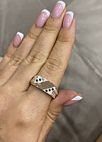 Срібне чоловіче кільце печатка з камінням