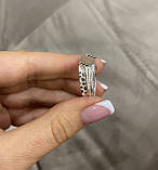 Срібне чоловіче кільце печатка з камінням, фото 3