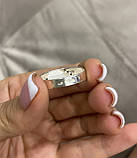 Срібне чоловіче кільце печатка з камінням, фото 4