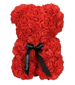 Ведмедик з троянд 20 см подарунок коханій людині
