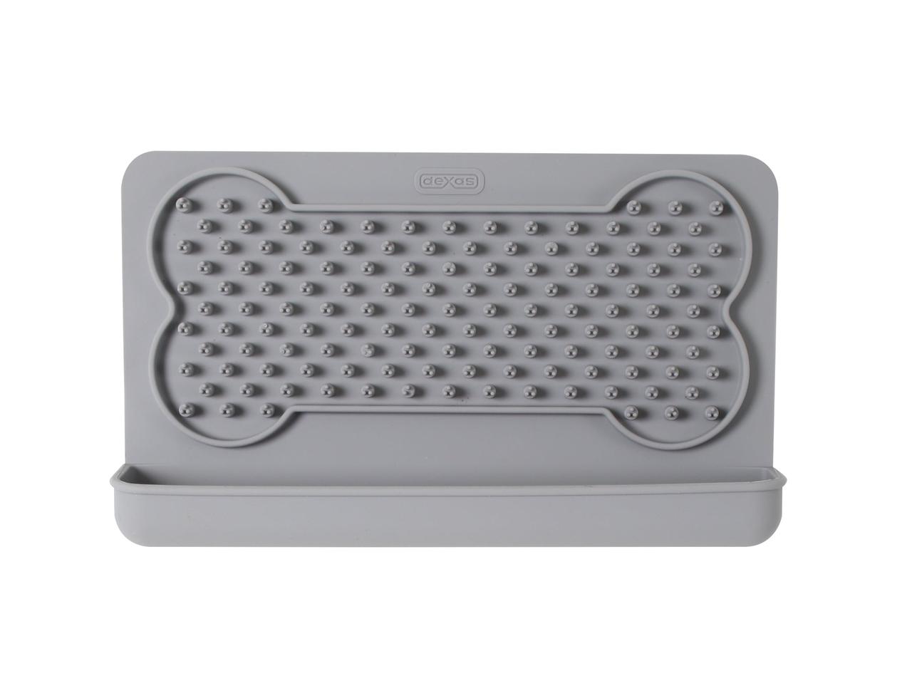 Горизонтальний силіконовий килимок Dexas Snack&Distract-H для ласощів та під час стресу для собак та котів сірий (PW850429)