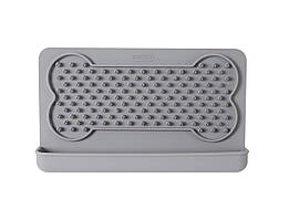 Горизонтальний силіконовий килимок Dexas Snack&Distract-H для ласощів та під час стресу для собак та котів сірий (PW850429)