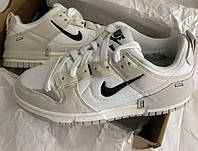 Женские кроссовки Nike SB Dunk Low Disrupt 2 PALE IVORY (белые с бежевым) красивые кроссы весна-лето Y14335