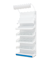 СТЕЛЛАЖ КОНДИТЕРСЬКИЙ для продуктового магазину 1900*950 на 5 полиць+фриз та подіум