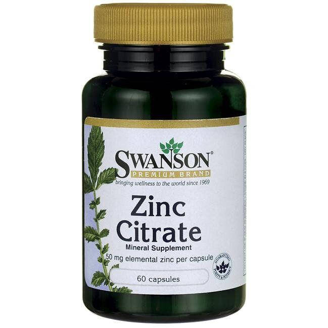 

Swanson Zinc Citrate 50 mg, Цинк Цитрат (60 капс.)